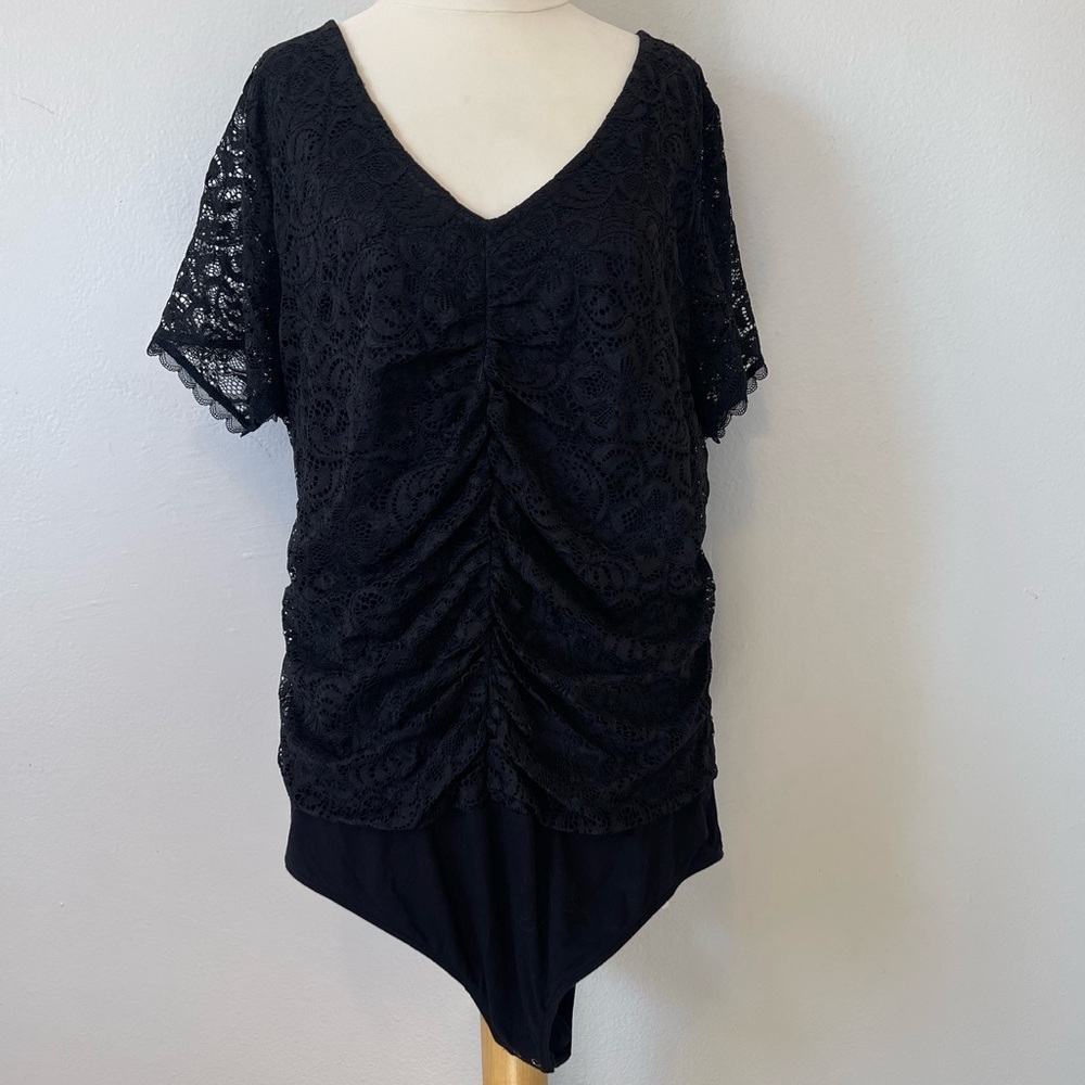 NWT Torrid Lace Cinch Front Bodysuit